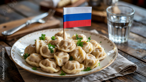 Russian Pelmeni dish