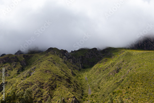 The Andes Mountains on a cloudy day