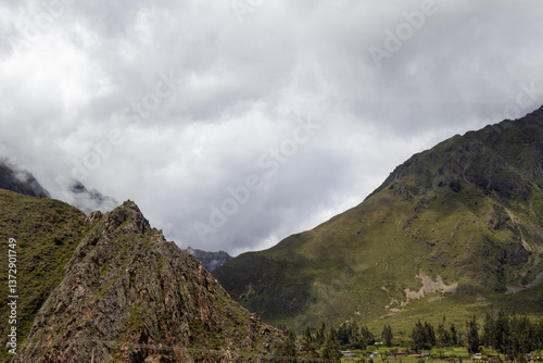 The Andes Mountains on a cloudy day
