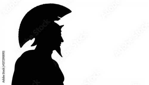 Spartan warrior silhouette representing ancient strength and valor