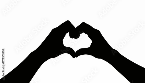 Hands form a heart shape symbolizing love and connection against a white backdrop during a creative art session