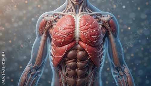 Lummbrical Muscle Anatomy For Medical Concept 3D Illustration