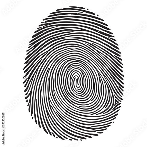 finger print engraving vector illustration