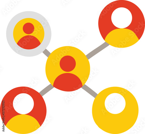 Connected People Icon – Symbolizing Networking & Collaboration
