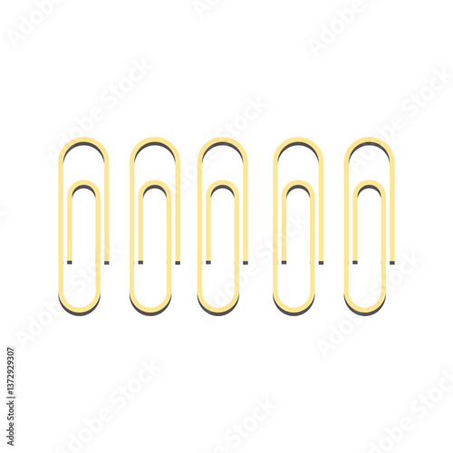 Minimalist Design of Vector illustration paper clip isolated