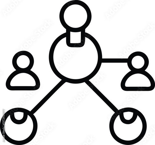 Connected People Icon – Symbolizing Networking & Collaboration
