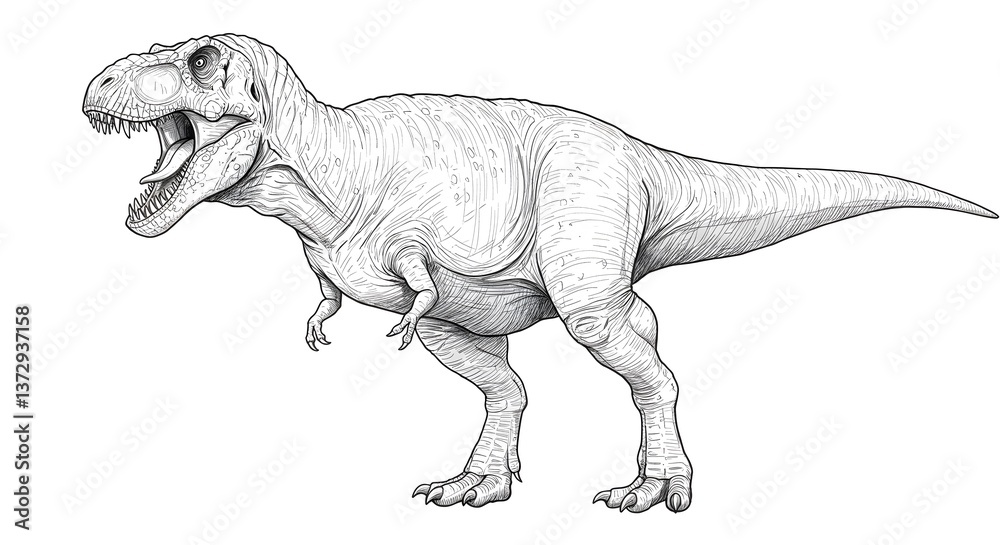 Fototapeta premium T-Rex Dinosaur Sketch