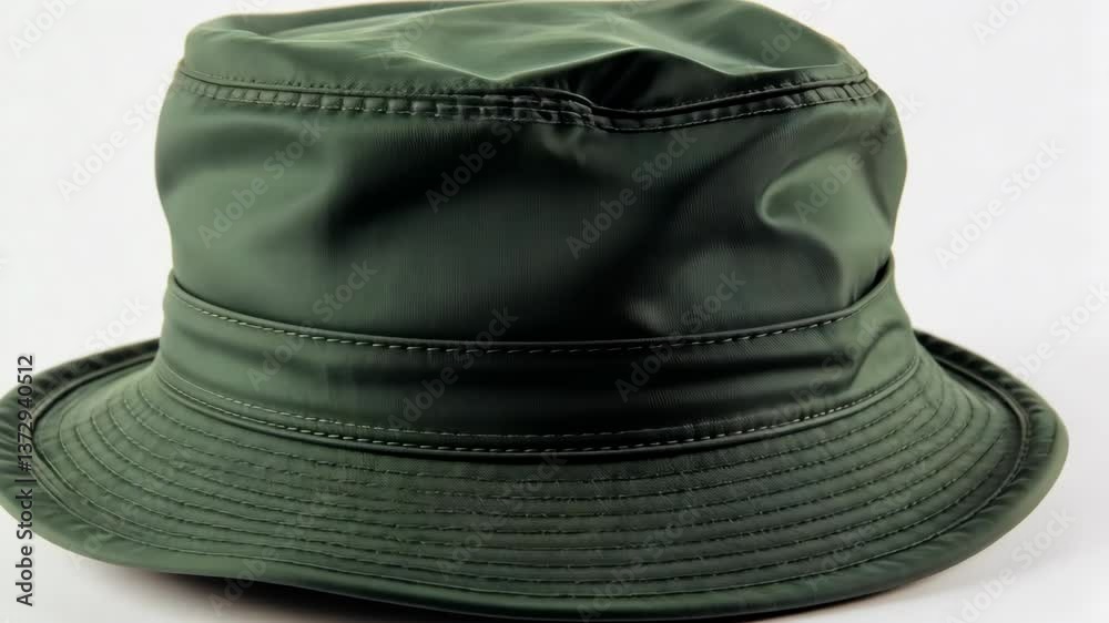 Stylish green bucket hat made of durable fabric ideal for outdoor activities and casual wear