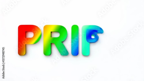 Wallpaper Mural Colorful transformation: letters emerge in bold rainbow "pride" sequence animation Torontodigital.ca