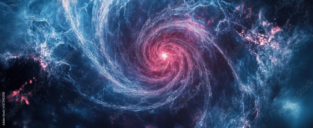 Fototapeta premium A mesmerizing spiral galaxy depicting cosmic nebulae in space