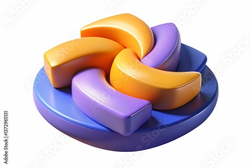 3D Colorful Stacking Toy, 
Shape Recognition Game 3d icon isolated white background, Educational Play Activity symbol , business grow element icon design