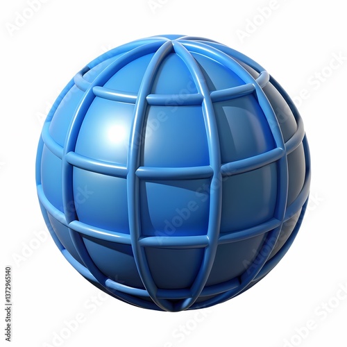 3D web icon on isolated white background. 