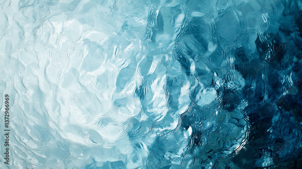 A shimmering blue foil texture with deep creases A shimmering blue foil texture with deep creases
