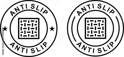 Anti slip labels , vector , stamps