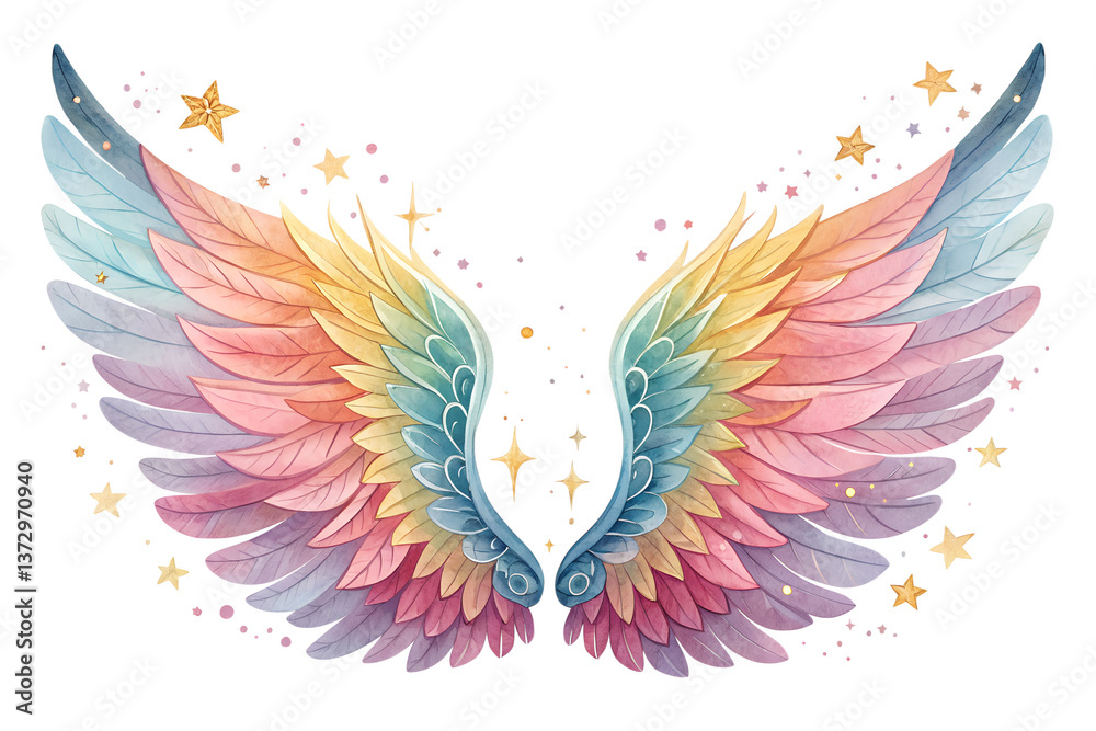 Obraz premium magic watercolor-wings