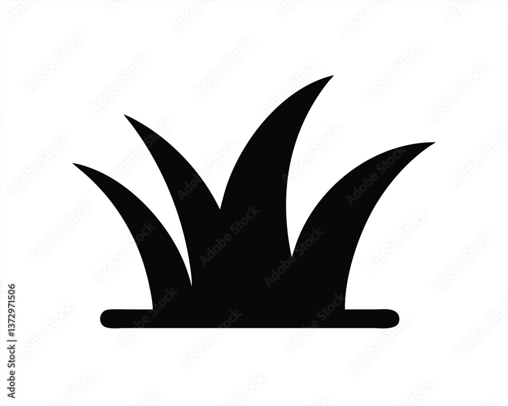 Vector illustration of stylized grass on a white background Vector illustration of stylized grass on a white background