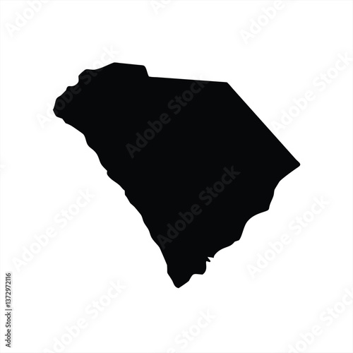South Carolina state outline in vector illustration style
