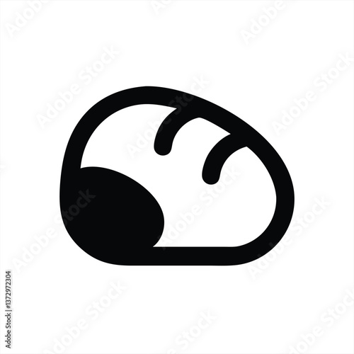 Vector illustration of a simple bread loaf design