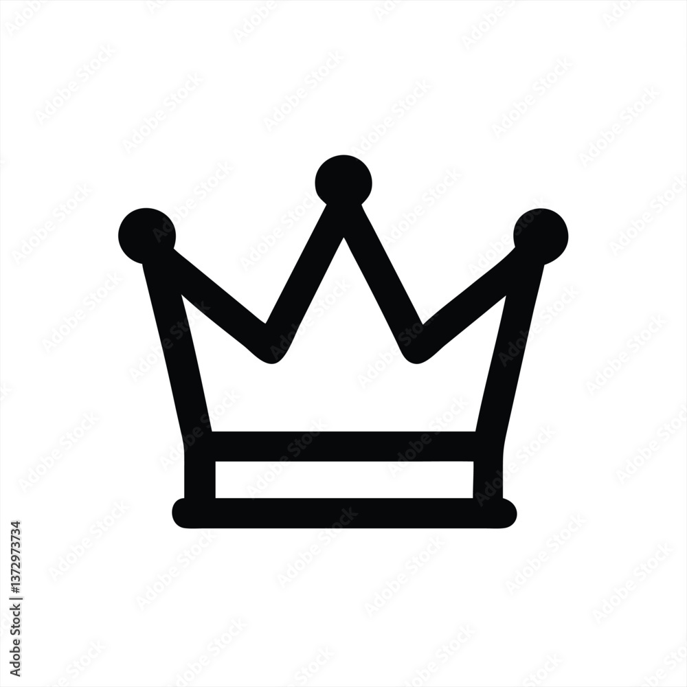 Crown icon design in vector style for various applications Crown icon design in vector style for various applications