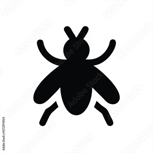 Vector illustration of a simple black bee design