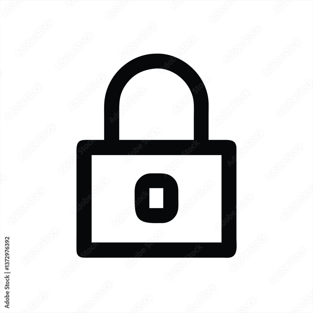 Simple vector illustration of a padlock symbolizing security concepts Simple vector illustration of a padlock symbolizing security concepts