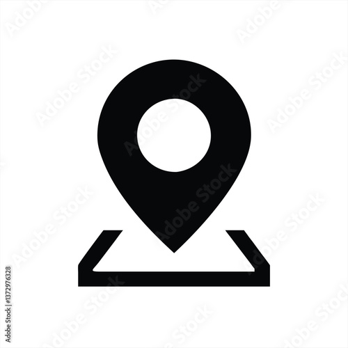 Vector illustration of a location pin on a map