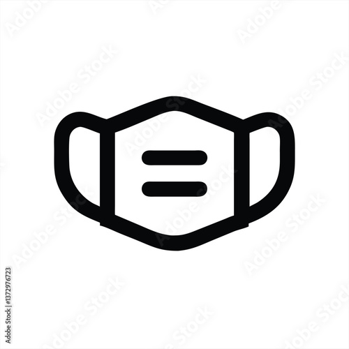Vector illustration of a mask design representing equality symbol