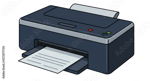 Isolated printer icon on white background