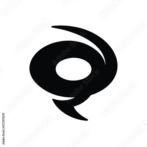 Hurricane symbol representing stormy weather and natural disasters