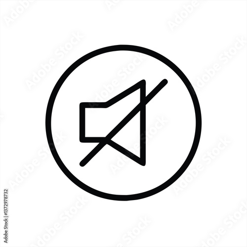 Icon representing sound muted on a device in vector illustration