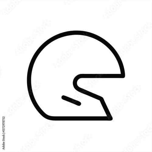 Vector illustration of a minimalist motorcycle helmet design