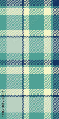 Seamless teal, cream, and navy plaid pattern.  Perfect for textile design, backgrounds, or website design. This calming, sophisticated texture evokes feelings of comfort and style.