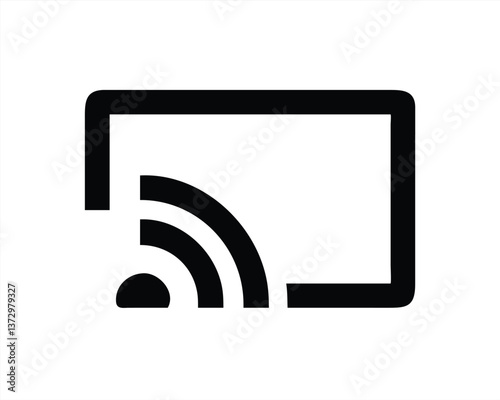 Wireless streaming icon design for digital connectivity platforms