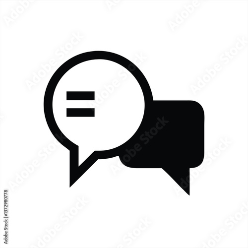 Communication symbols representing dialogue and exchange of ideas