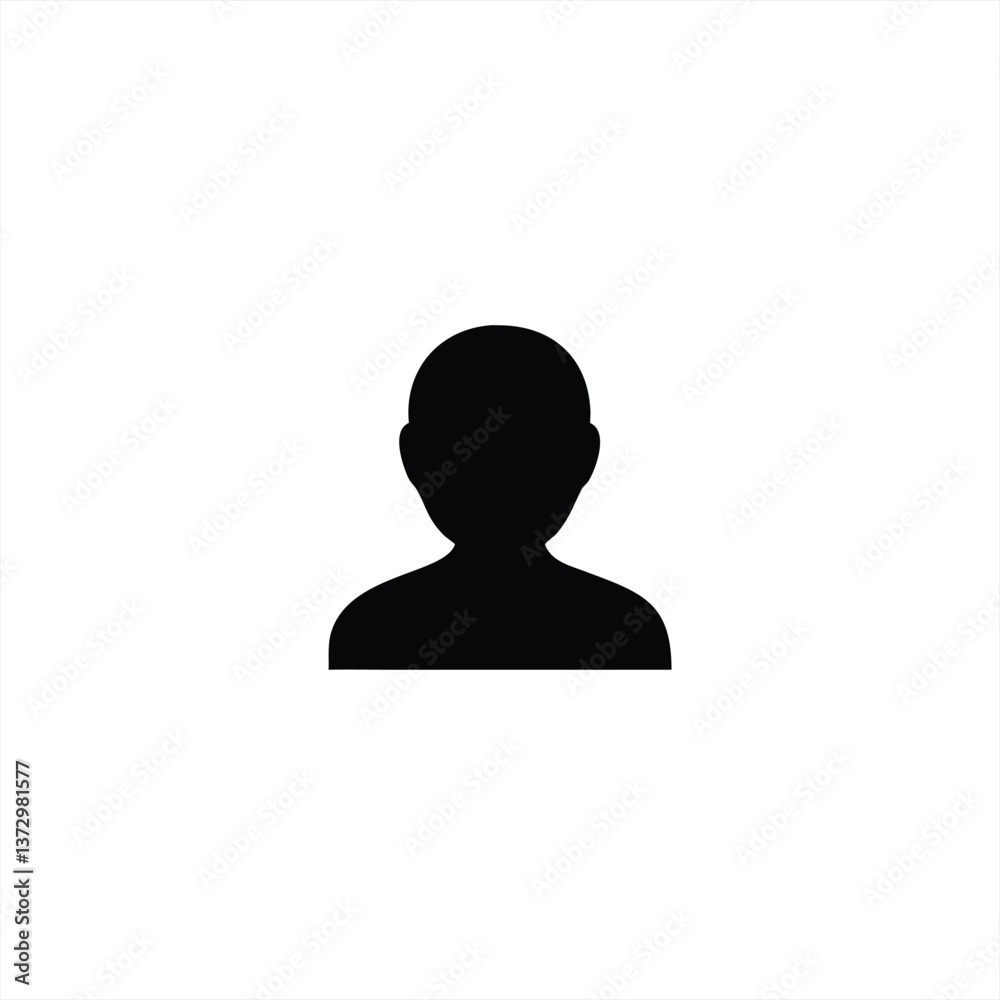 Silhouette of a person on a plain white background Silhouette of a person on a plain white background