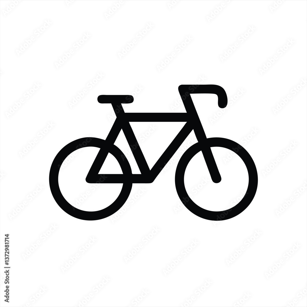 Simple vector illustration of a bicycle on a white background Simple vector illustration of a bicycle on a white background