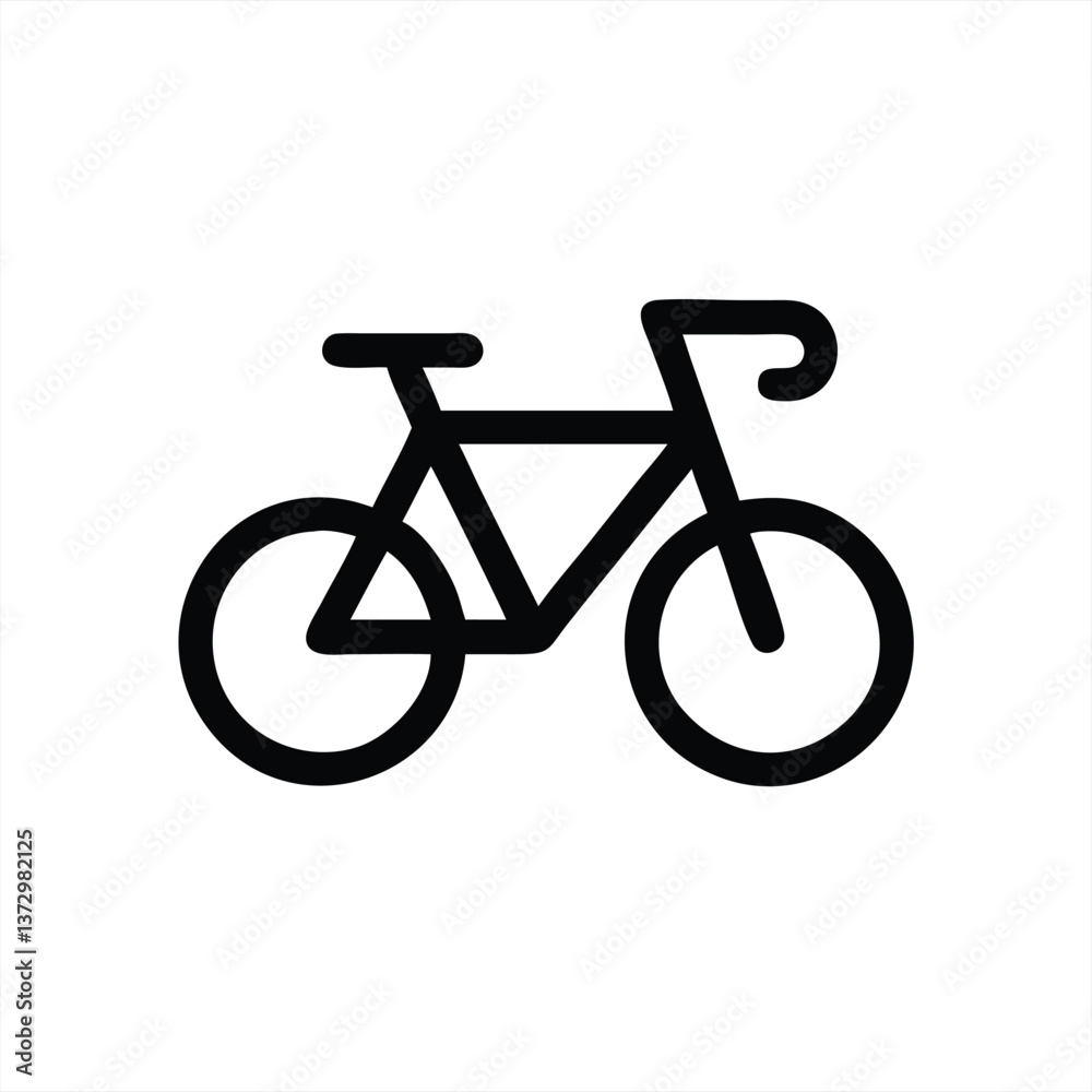 Simple vector illustration of a bicycle in minimalist design Simple vector illustration of a bicycle in minimalist design