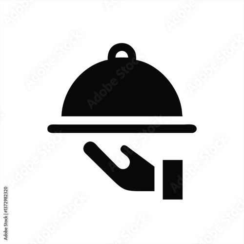 Serving a delicious meal on a tray with a cloche in a restaurant