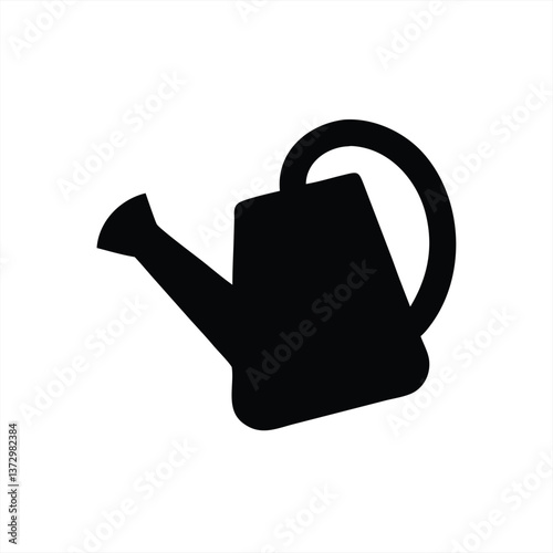 Gardening tool silhouette showing a watering can for plant care