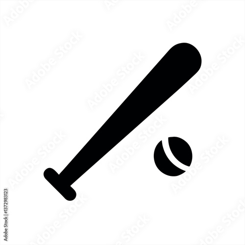Baseball bat and ball vector illustration for sports enthusiasts
