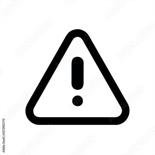 Warning sign with alert symbol in vector illustration format