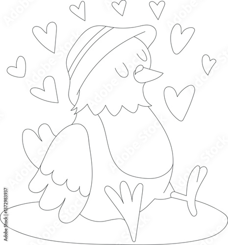 lovely bird in the hat