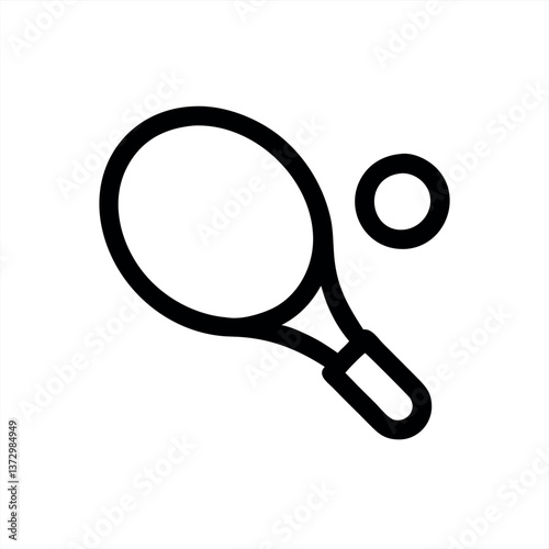 Tennis racket and ball vector illustration for sports design