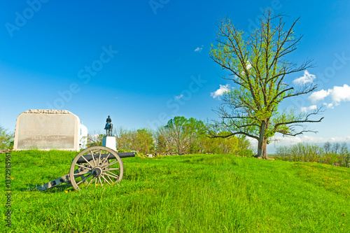 View of the Gettysburg Battlefield, a pivotal three-day battle in the American Civil War fought in July 1863 photo