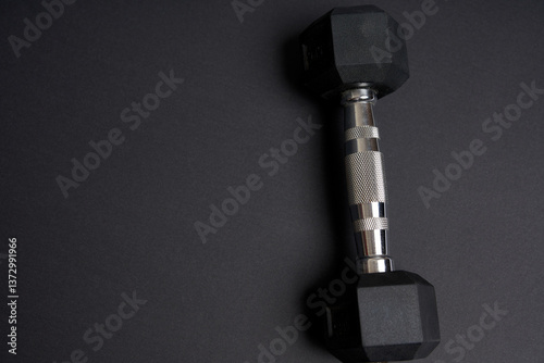 Wallpaper Mural Black metal dumbbells on a black backdround Torontodigital.ca