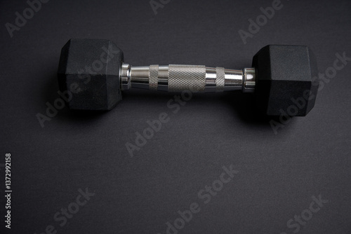 Wallpaper Mural Black metal dumbbells on a black backdround Torontodigital.ca