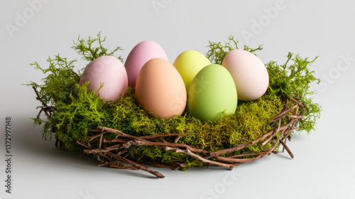 Whimsical Easter Egg Nest with Straw