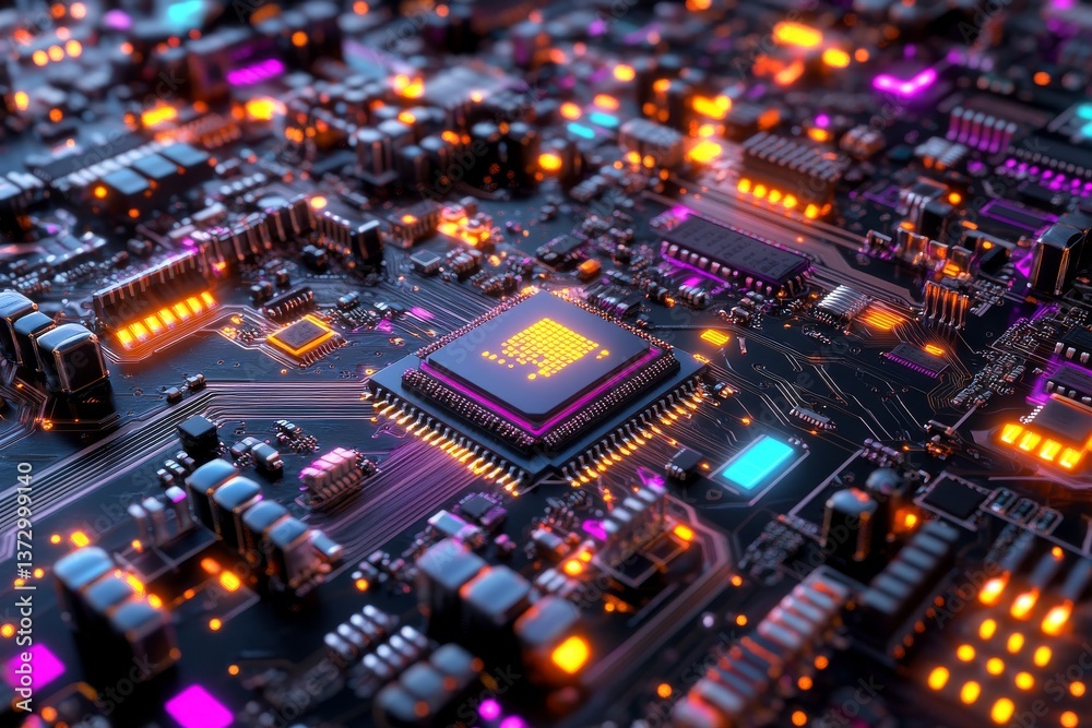Generative Ai technology was utilized in the creation of an abstract circuit cyberspace design Generative Ai technology was utilized in the creation of an abstract circuit cyberspace design