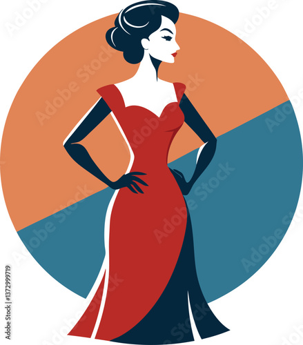woman in a dress