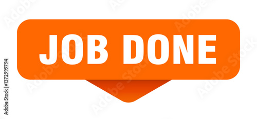 job done sticker. job done sign on transparent background
